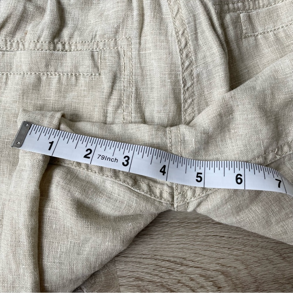 Stem 100% Linen Cream Shorts, Women’s Medium - Picture 9 of 12